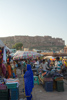 vue du fort de Mehrangarh depuis la place du marché