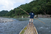 descente du rio grande avec un raft en bambou