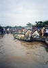 marché flottant dans delta du Mékong