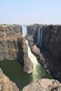 vue des chutes Victoria depuis la Zambie